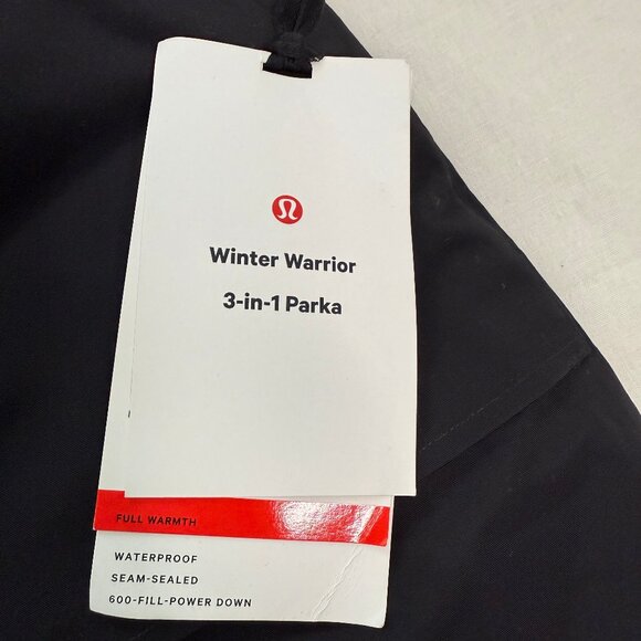 NWT Lululemon Winter Warrior 3-in-1 Parka Black sz 8 style W4BHSS - Picture 6 of 16